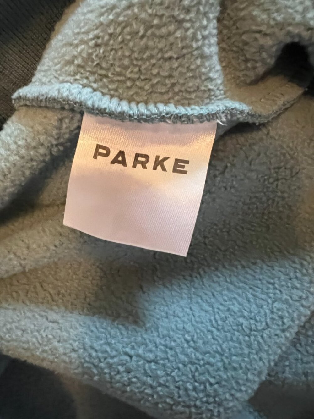 Parke Glacier Blue Varsity Mockneck Size S/M Like NEW In Bag - Picture 7 of 8